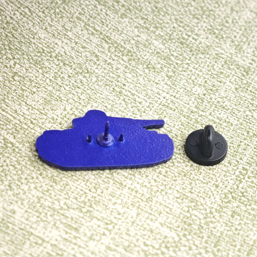 Military Manga Tank Shape Enamel Lapel Pin Metal Brooch Badge for Backpack Clothing Decor Anime Fans Collectible Gift