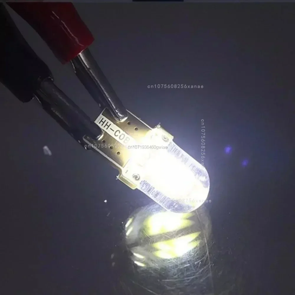 5/40 قطعة مصابيح كهربائية LED W5W T10 COB 4SMD Led لمبة ركن السيارة السيارات إسفين التخليص مصباح Canbus السيليكا مشرق الأبيض ترخيص Amagi