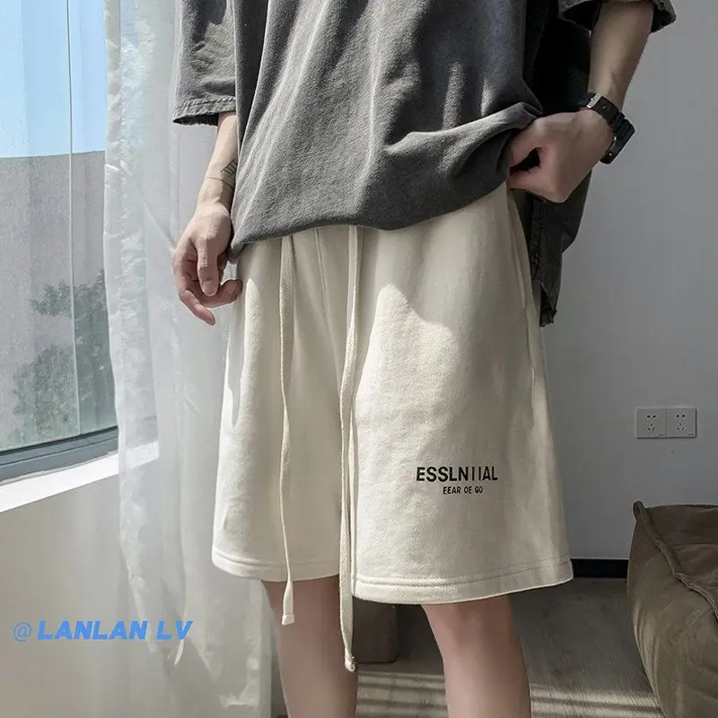 Summer sports pants for men ins trendy loose hot style 2024 casual five-point basketball American shorts for men to wear outside