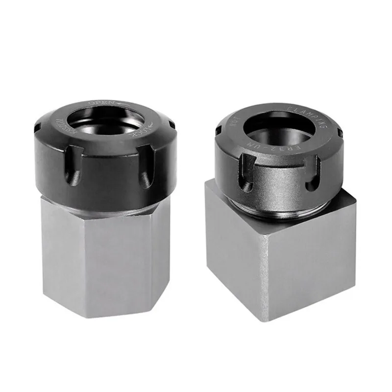 Square/ Hexagonal tools Set ER25 ER32 ER40 Square/Hexagonal Milling Collet Conversion Replaceable Extension Rod Splice Thread