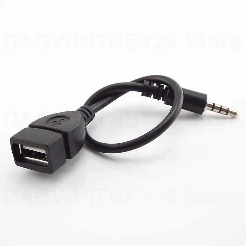 3.5mm jack męski na USb żeńskie 3.5 męski konwerter słuchawkowy kabel do słuchawek przewód złącze adaptera do mp3 pc U26