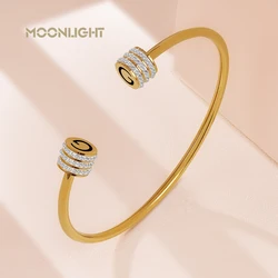 Open Cuff Punk Bracelets & Bangle Fashion Jewelry For Women Personality GG Nail Design Zirconia Pulseiras Party Gift Wholesale
