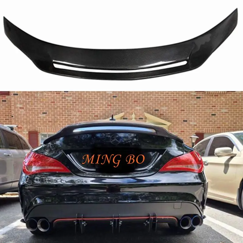 FOR Mercedes-Benz CLA W117 C117 GT Style Carbon Fiber Rear Spoiler Trunk Wing 2013-2019 FRP Forged carbon