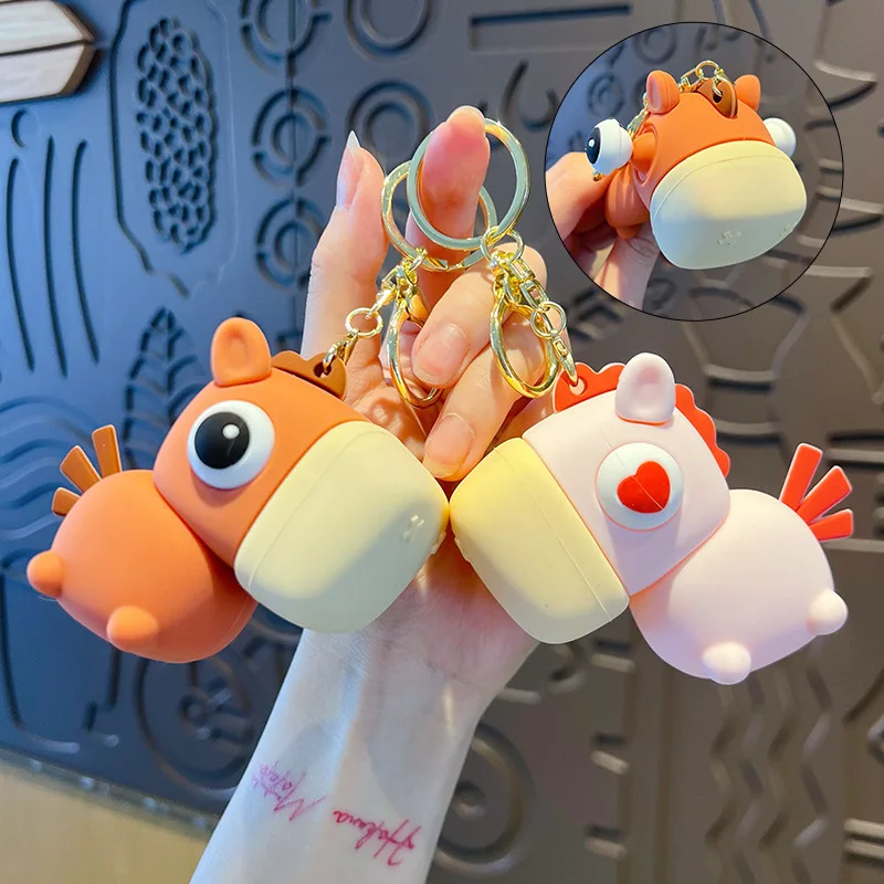 

Creative Silicone Pop-Eye Pony Stress Toy Keychain Cute Cartoon Fun Charm Anime Figures Doll Unique Gifts For Friends And Family