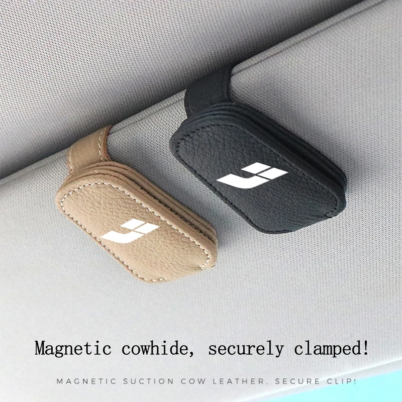 

For Lixiang LEADING IDEAL L6 L7 L8 L9 Car Sun Visor Glasses Clip Leather Eyeglasses Clip Magnetic Sunglasses Clip Car Accessorie