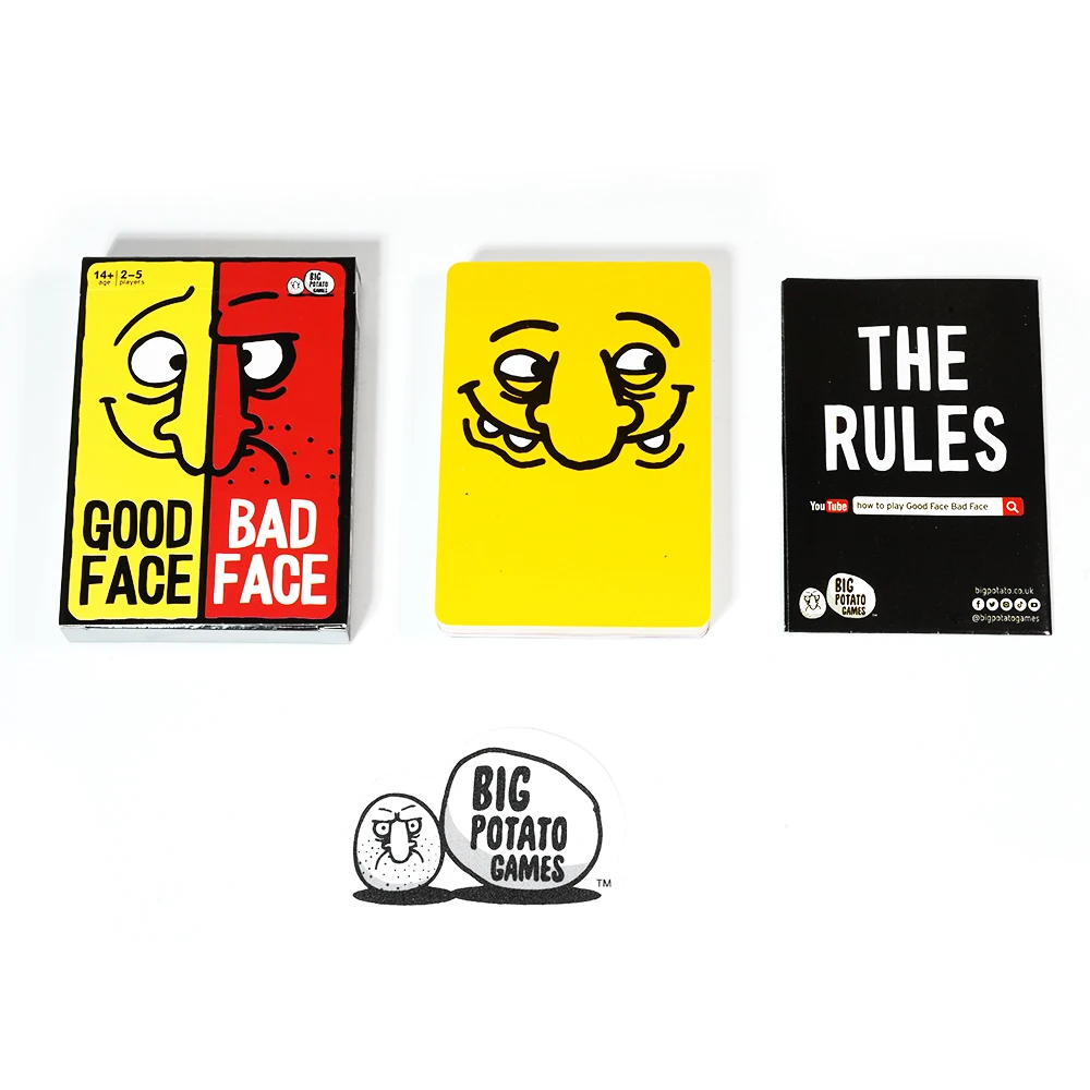 Big Potato Good Face Bad Face: Hilarious Party Travel Game for Family and Adults