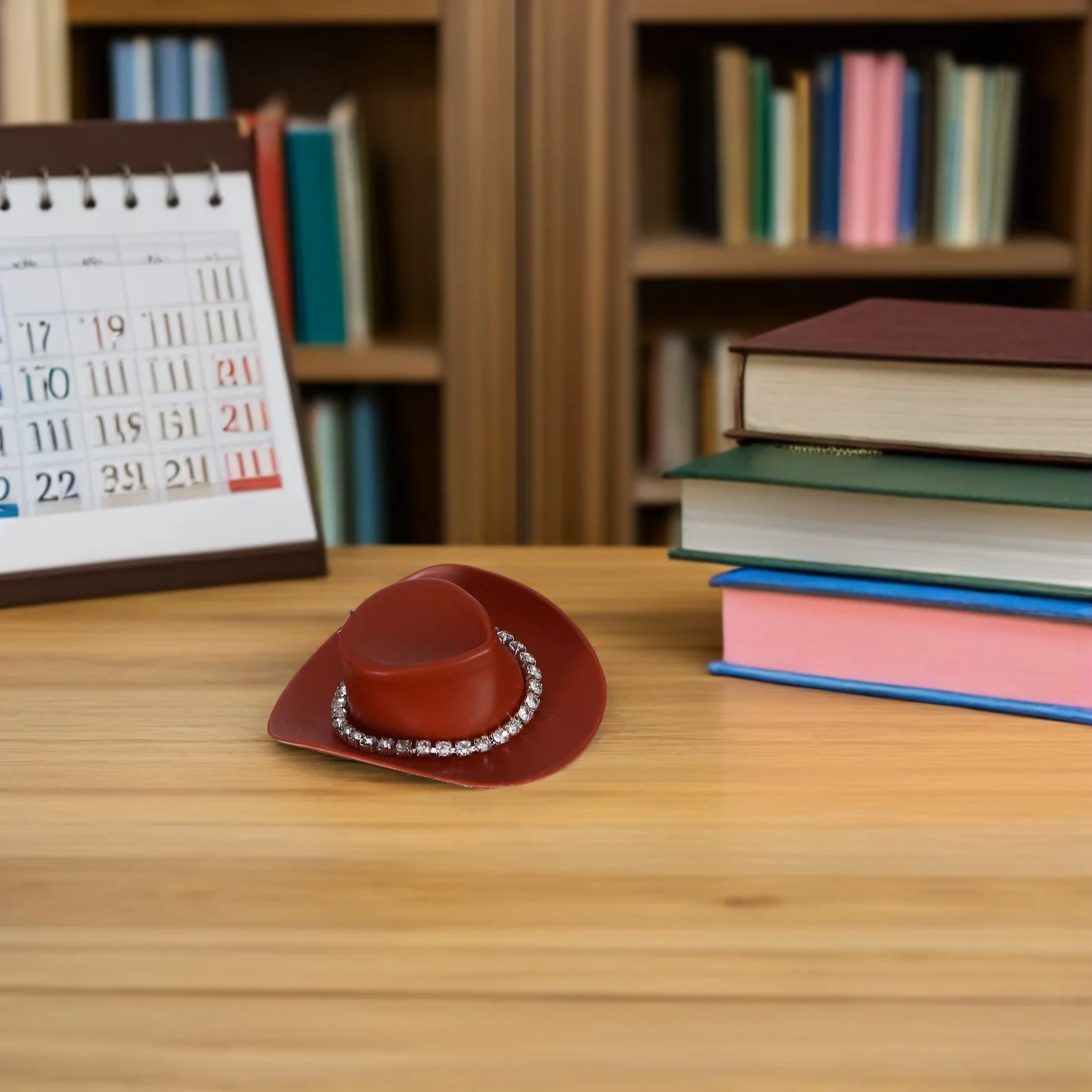 10 قطع من قبعات رعاة البقر الغربية الصغيرة المصنوعة من حجر الراين للحرف اليدوية - قبعات صغيرة لطيفة إكسسوارات أغطية كب كيك للحفلات #2