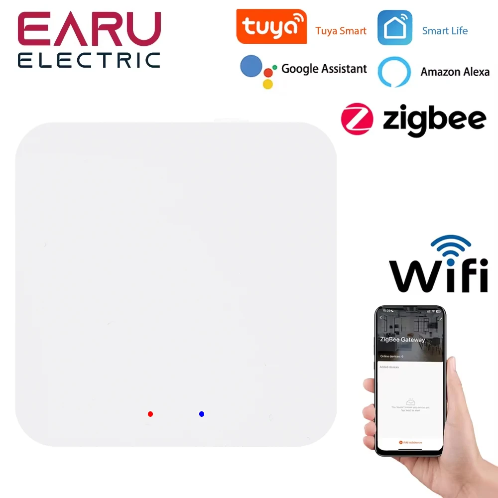 

Tuya ZigBee 3.0 Gateway Hub Smart Home Wireless Bridge Smart Life APP Remote Control Automation Device Works with Alexa Google