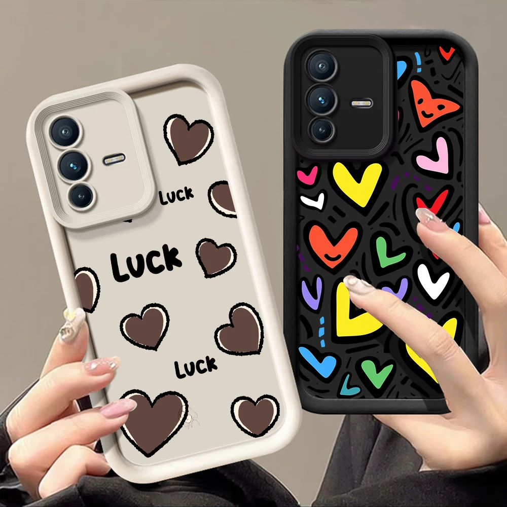 Чехол JR-15 с радужным сердечком для VIVO Y77 Y77E Y73T Y76S Y75S Y33S Y32 Y10 Y53S Y50T Y32T Y52S Y31S Y30G Y30 Y70T Y3S Y73S