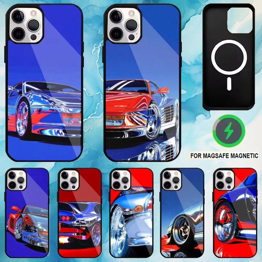 

Futuristic Sport Car T-TRS Phone Case For iPhone17,16,15,14,13,12,11 Plus,Pro Max Magnetic For Magsafe Wireless Charging