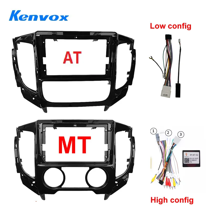 Kenvox Car Radio For Mitsubishi TRITON L200 2015 2019 Android 2 Din Stereo Mounting Bezel Faceplate Frame Kit