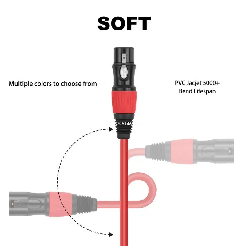 6-Count Cord 3pin Cable Wire Connectors Auditory Cord Line for Clear Sound New Dropship