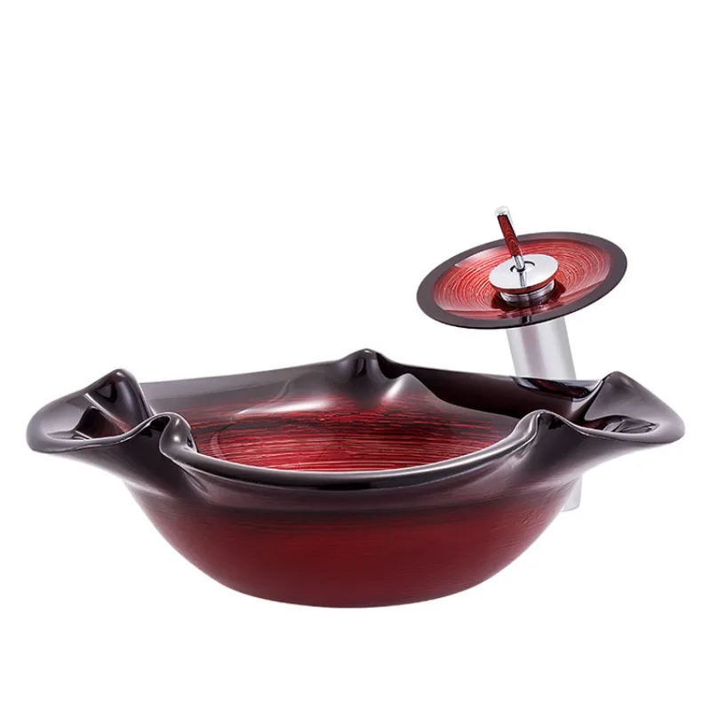 

Современная минималистичная раковина с поверхностью из закаленного стекла