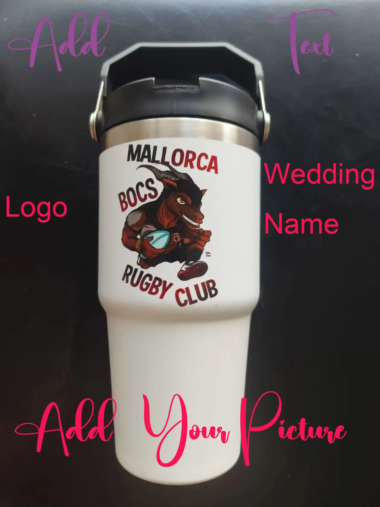 Personalizado 20OZ 30OZ venta al por mayor frascos de vacío de cerveza taza termo para coche termo termos botella de agua vaso botella de agua al vacío