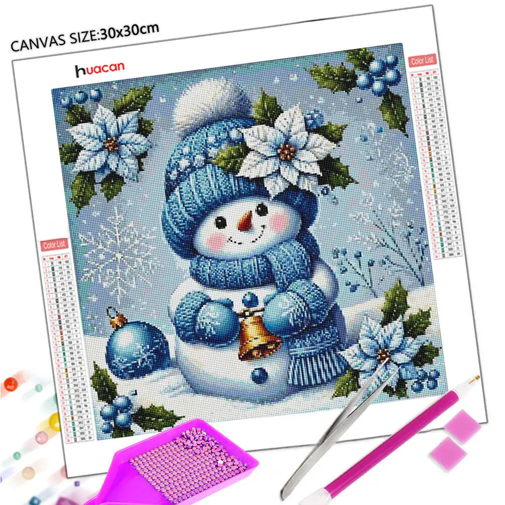 Huacan 5D Santa Claus Diamond Painting Christmas Tree Flower Skiing New Arrivals 2025 Diamond Mosaic Handmade Gift view 2