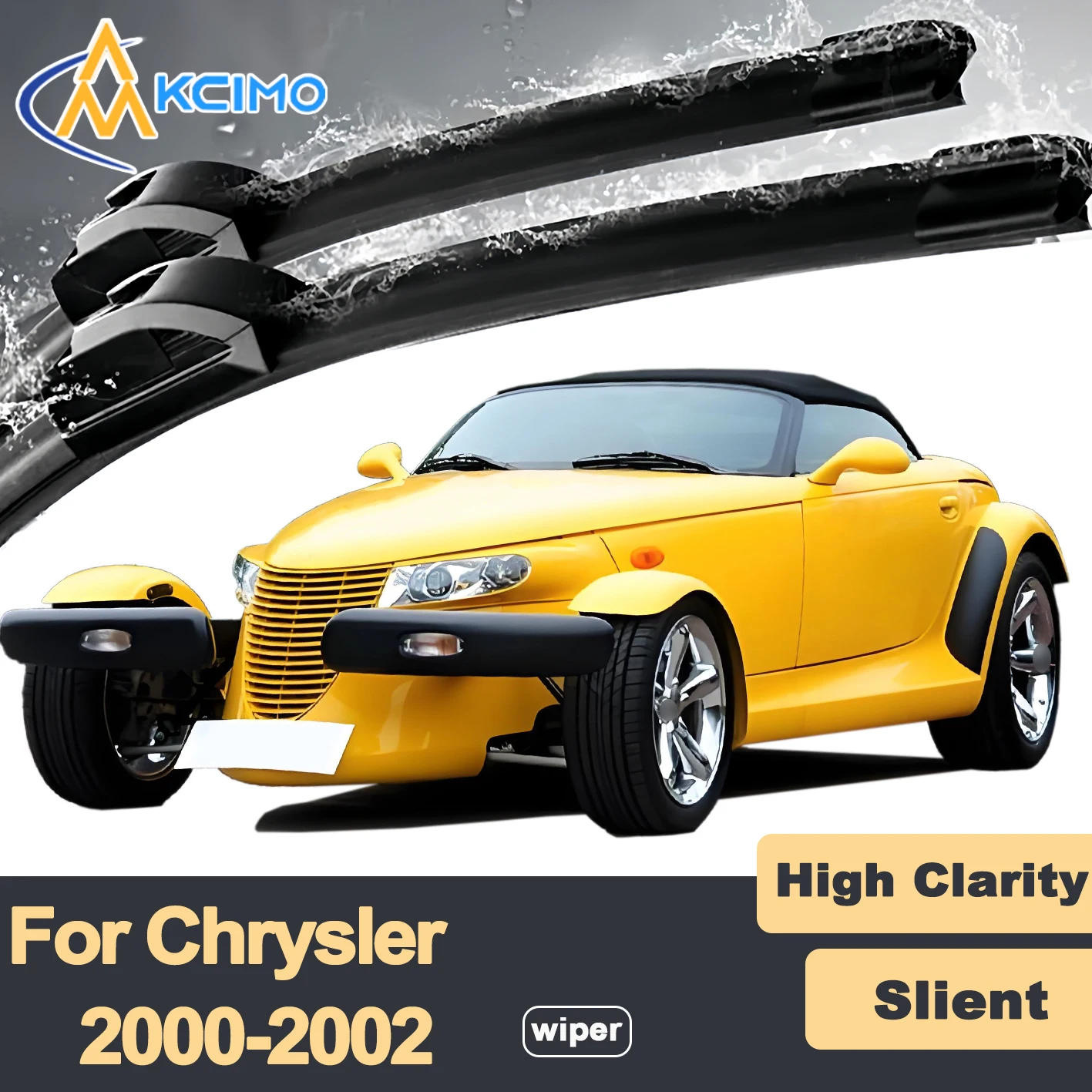 

Premium Rubber Durable Silent Windshield Wiper Blades 2pcs for Chrysler Prowler 2000-2002 Plymouth Prowler