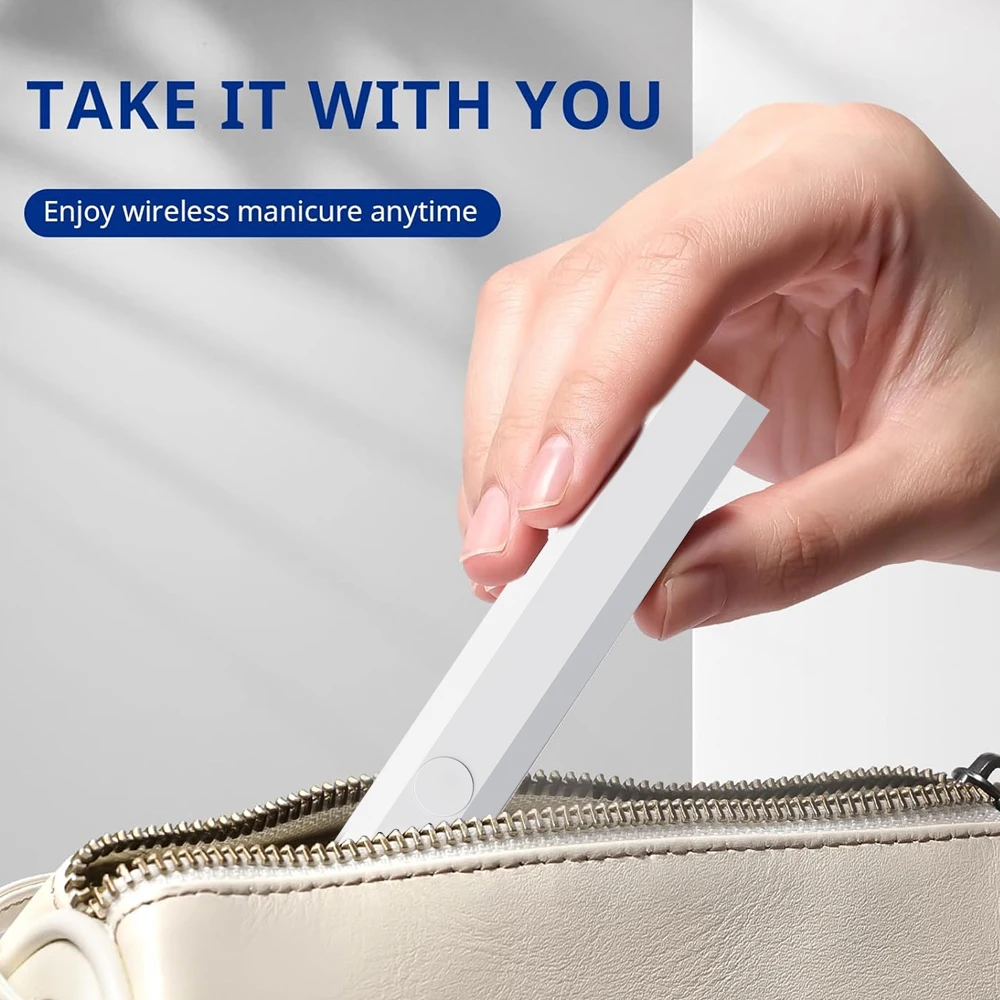 مصباح أظافر LED محمول بالأشعة فوق البنفسجية مع مؤقت، مجفف أظافر لاسلكي محمول قابل لإعادة الشحن عبر USB لعلاج سريع، أظافر جل وفن مانيكير #5