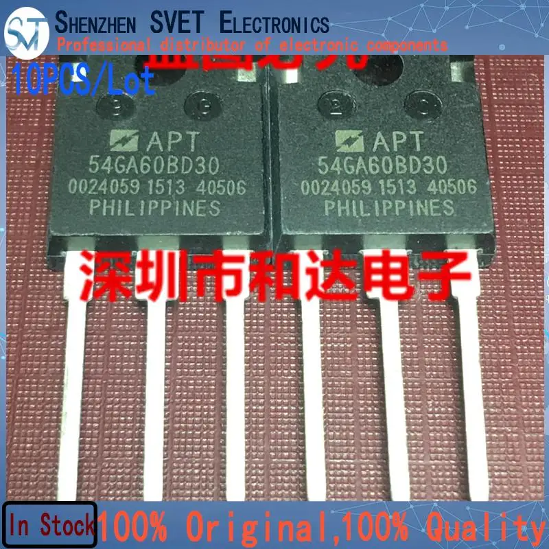 10PCS/Lot APT54GA60BD30  MOS TO-247 600V 54A Imported Original New And In Stock 100%Test