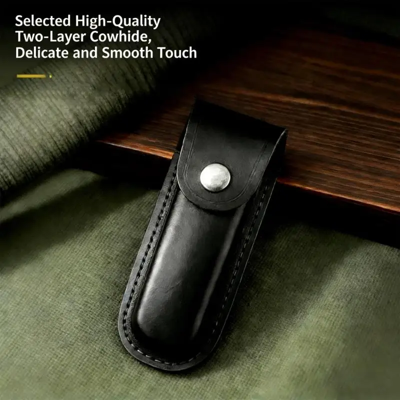 652F Handcrafted Leather Cutter Sheath Cutter Holder For Compacts Fixed Blade Outdoor Hand Stitched Water Resistant Design