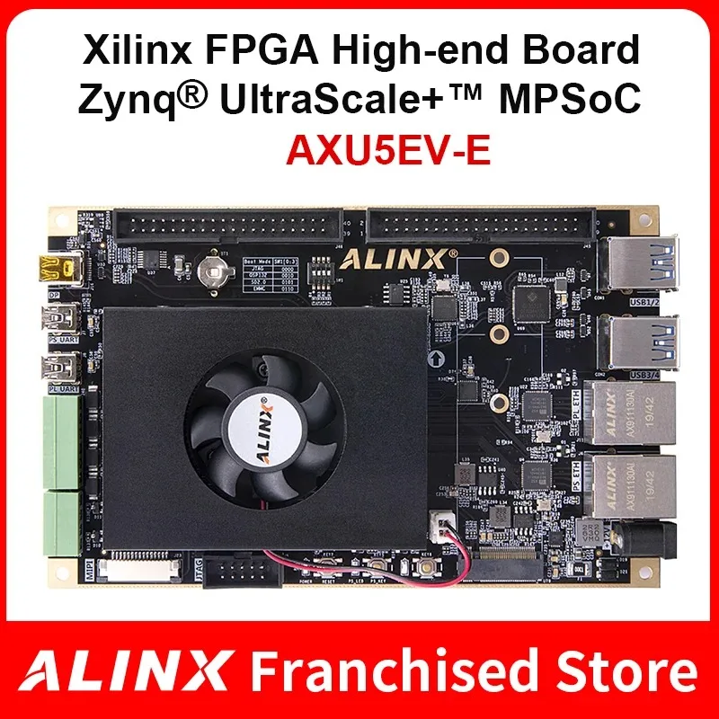 

ALINX AXU5EV-E: Xilinx Zynq UltraScale + MPSoC ZU5EV FPGA Board Vitis-AI DPU 4K Video