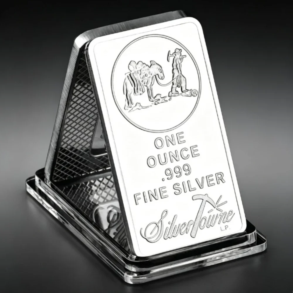 Classic Prospector Mule Design Bullion Silvery Plated Souvenir Coin Precious Numismatic Metal Collectible Coin