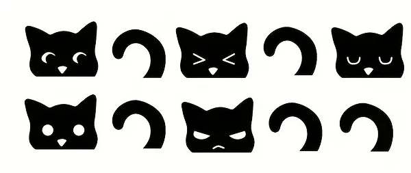 5 шт./компл. черный кот, мотоцикл, автомобильная наклейка, уникальный солнцезащитный козырек, стильный аксессуар для украшения автомобиля для любителей домашних животных