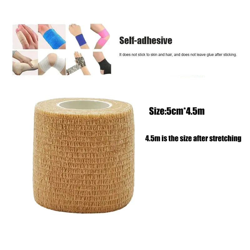 24/48pcs Wholesale Sports Self Adhesive Skin Elastic Bandages Anti-slip Athletic Nonwoven Waterproof Wrist Ankle Bandages