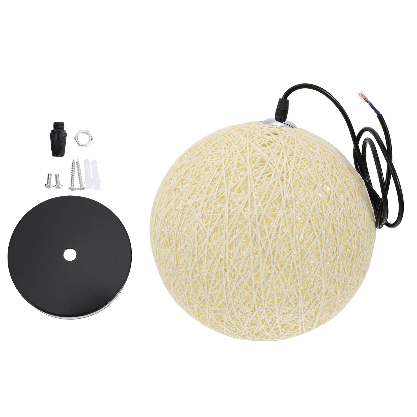 

1pc Rattan Woven Ceiling Lamp Shade Rustic Chandelier Cover For Home Cafe Bar Decor Hanging Light Pendant Lighting