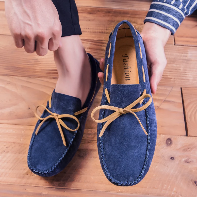 

Мужские повседневные туфли из замши, классические мокасины, мягкие лоферы для вождения, удобные слипоны