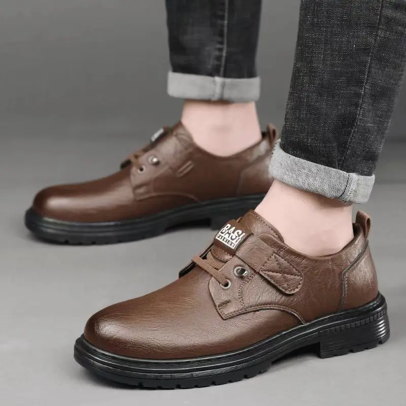 

Men's leather shoes, business men's casual shoes, high-end, fashionable and trendy, versatile soft-soled shoes