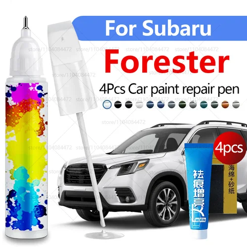Imagen 1 del producto Pluma de reparación de pintura de coche para Subaru Forester 1997-2025, accesorios de reparación de arañazos, 4 Uds., blanco, K1X, negro, D4S, azul, UAT, rojo, M1Y
