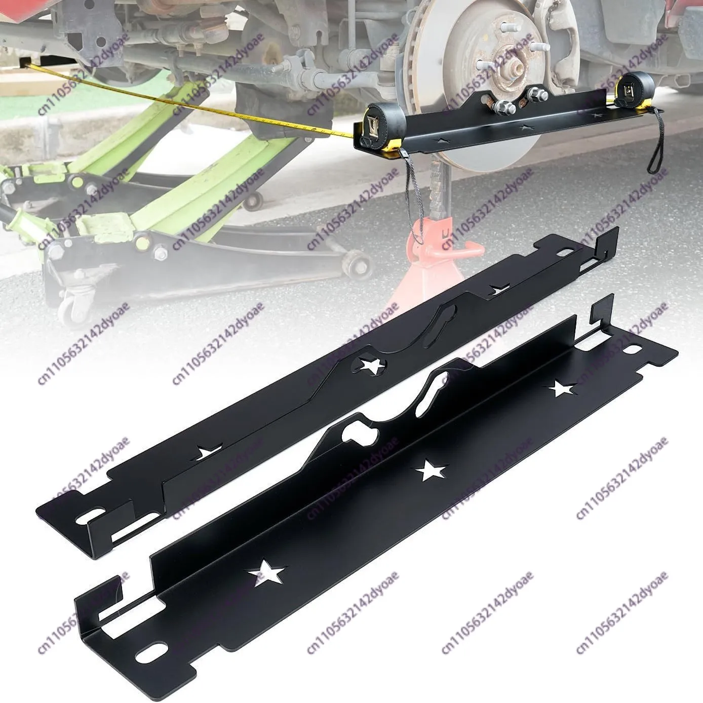 Premium Wheel Alignment Tool with Hanging Hole, Metal Toe Alignment Tool Plate, Black Wheel Alignment Tool