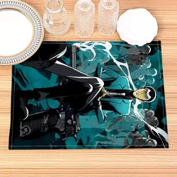 Lupin The 3rd Part 6 Print Linen Dining Table Mats Kitchen Placemat 30X40cm Coasters Pads Bowl Cup Mat