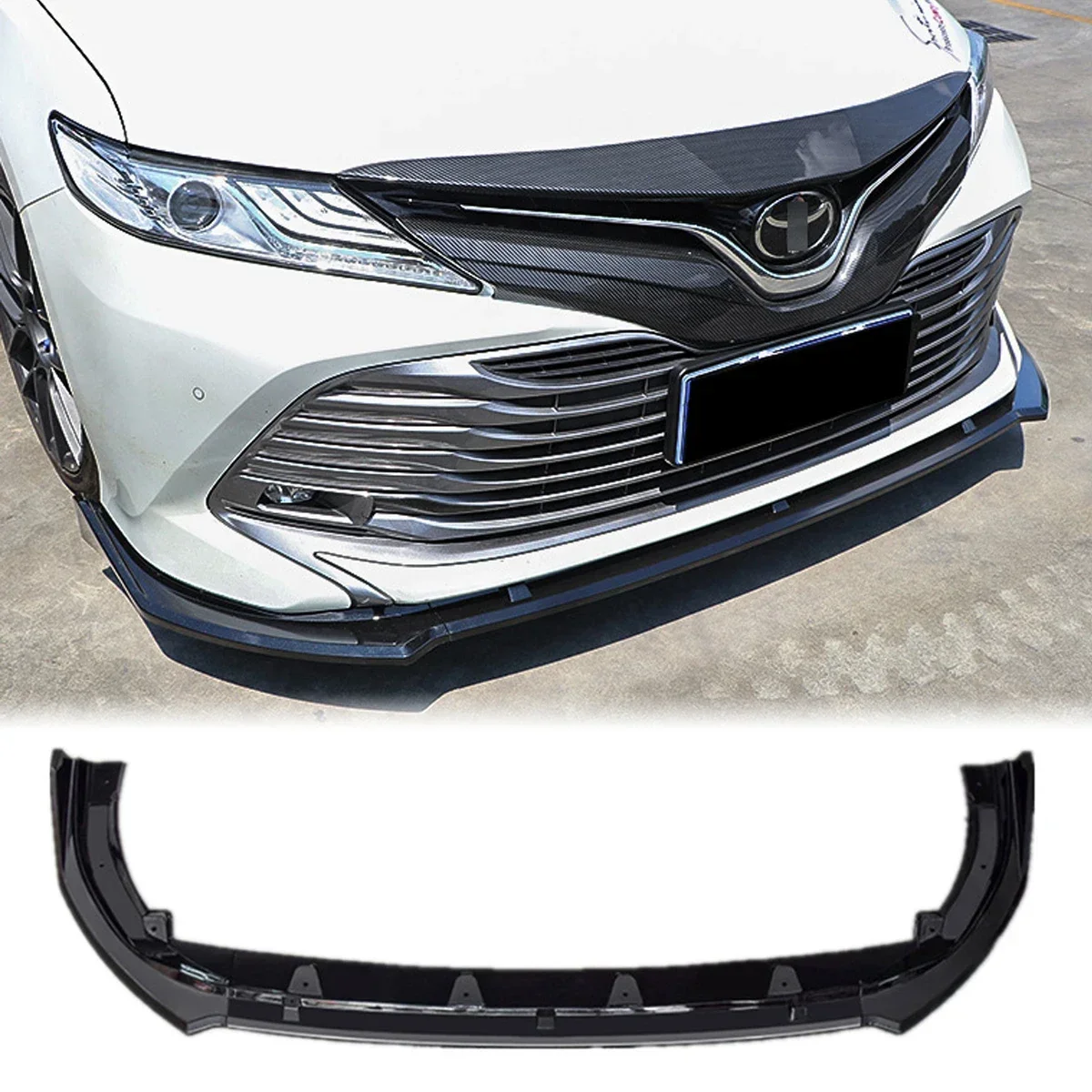 

Front Bumper Lip Lower Spoiler Body Kit Guard For 2018-2020 Toyota Camry LE XLE Car Accessories Side Splitter Cover Deflector