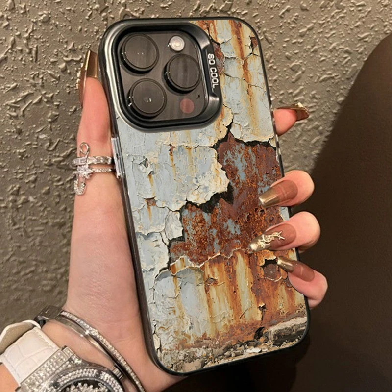 IMD Phone Case For Samsung Galaxy S26 S25 S24 S23 Note20 Ultra Plus A55 A36 A54 A26 A56 A35 Retro Industrial Style Rusty Cover