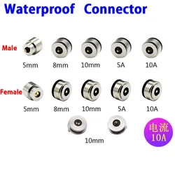 1set 2P 3P 4Pin 5P 6Pin DC Magnetic Pogo Pin Connector Pogopin Male Female 2A Waterproof High Current Spring Loaded Power Socket