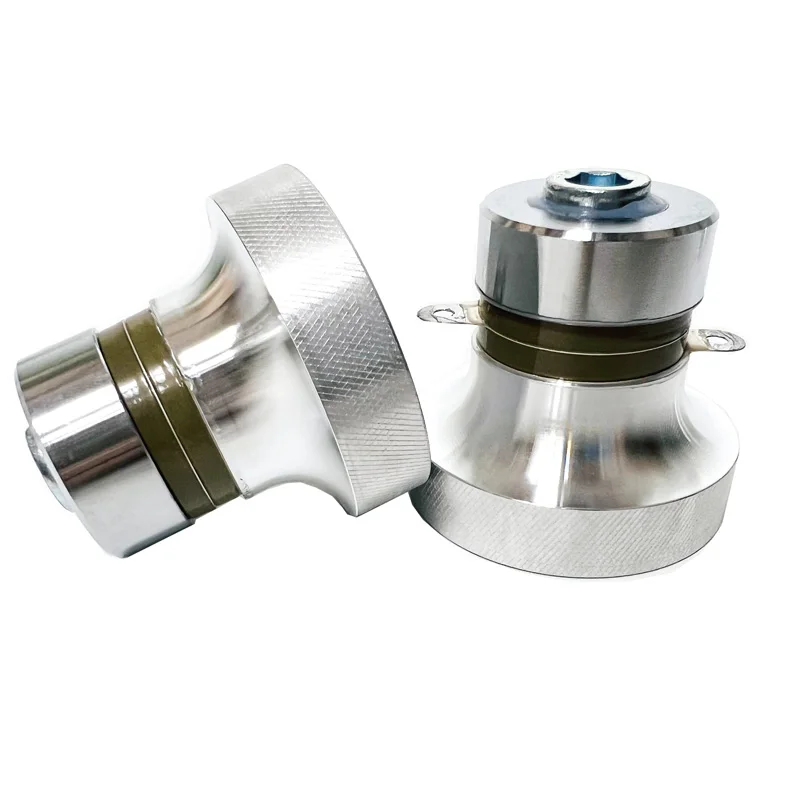 28KHz 40KHz ความถี่คู่ Ultrasonic Transducer สําหรับบล็อกเครื่องยนต์คาร์บอนหัวคาร์บูเรเตอร์เทอร์โบชาร์จเจอร์อุปกรณ์ทําความสะอาด