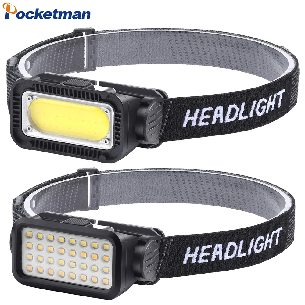 

Powerful COB LED Headlamp USB Rechargeable Headlight Waterproof Head Lamp for Camping Hiking Fishing Hunting Emergency