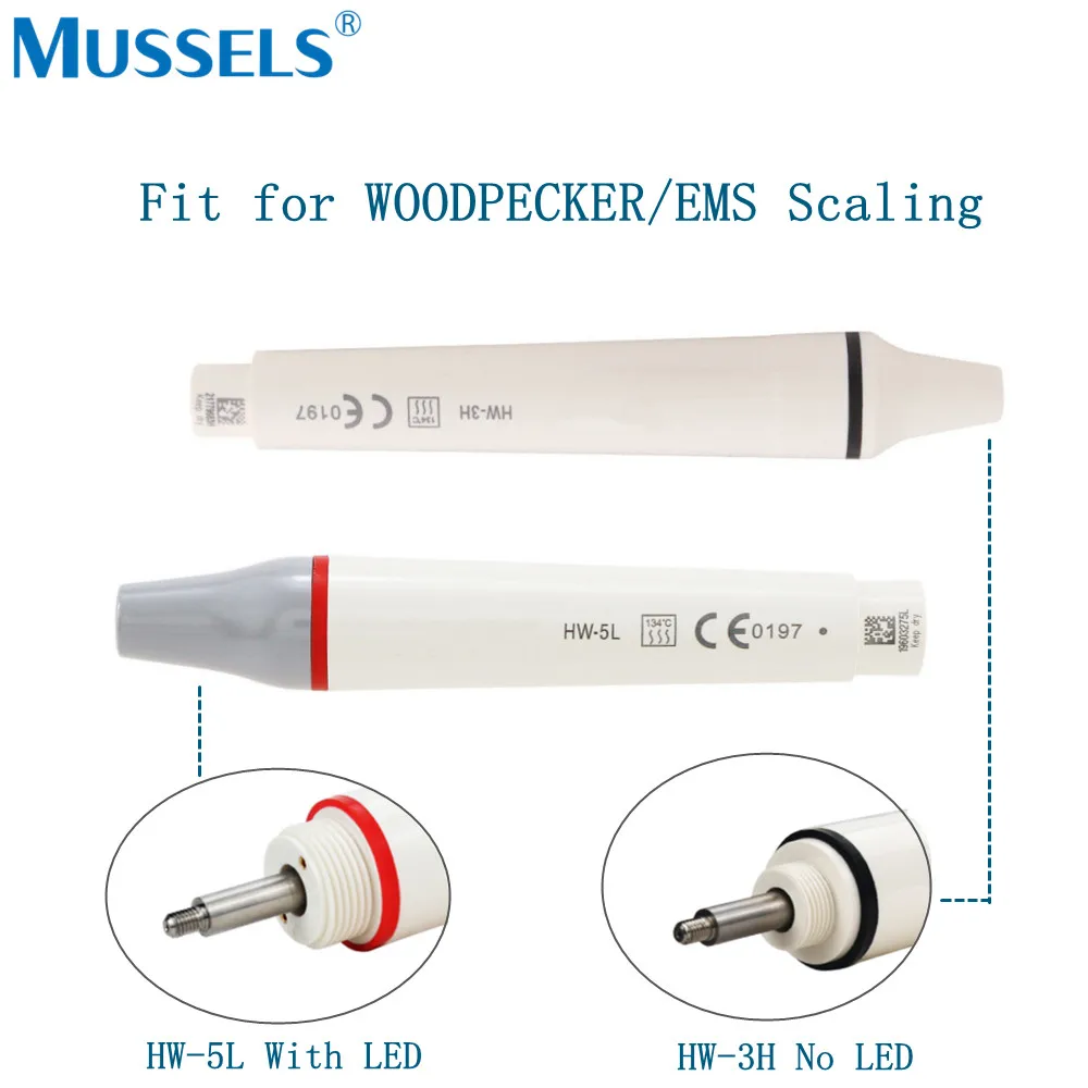 Dental Ultraschall Scaler Handstück für WOODPECKER EMS Abnehmbare Piezo Zähne Reinigung Bleaching LED Licht HW-5L HW-3H Zahnarzt