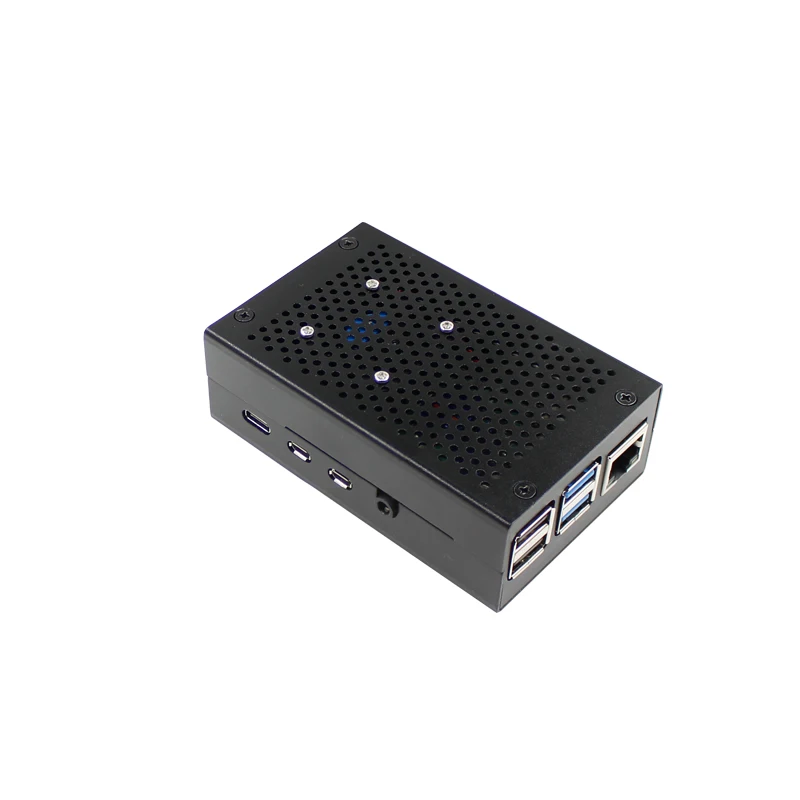 Casing pelindung logam Raspberry Pi 4B/3B Plus jaring aluminium