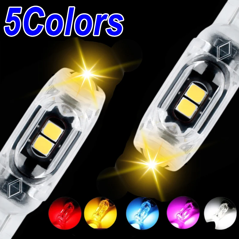 12V Car Tail Lights Licence Plate Lamps T10 W5W Lens LED Flash Light Strobe Bulb Motorbike Turn Signal Lamp/Reading Light