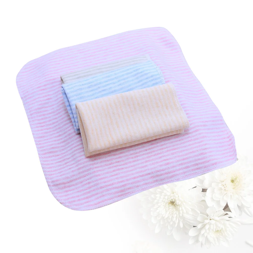 

4Pcs Baby Towel Saliva Towels Soft Cotton Nursing Towels Newborn Feeding Bath 21x21cm Assorted Colors Saliva Towel