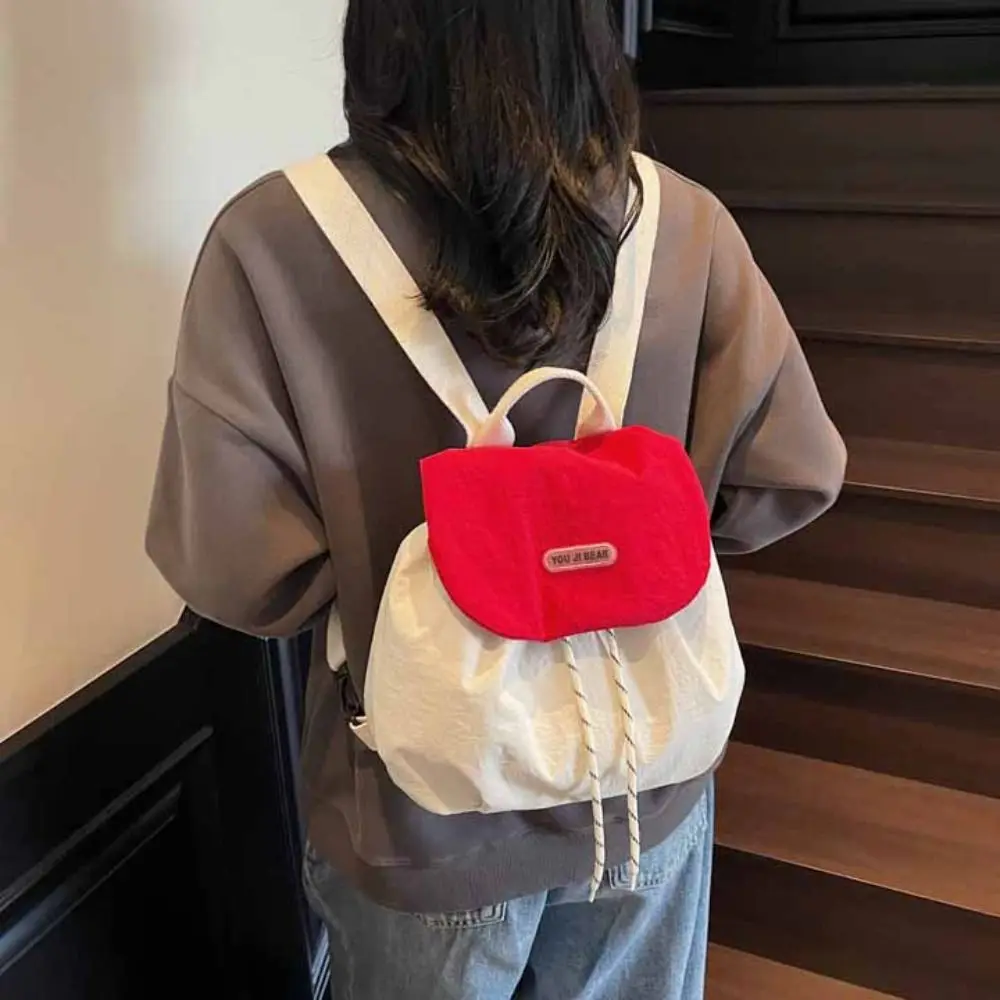 Креативный однотонный рюкзак на шнурке, быстросохнущий школьный рюкзак большой вместимости для студентов, сумка для хранения, сумка на плечо, рюкзаки