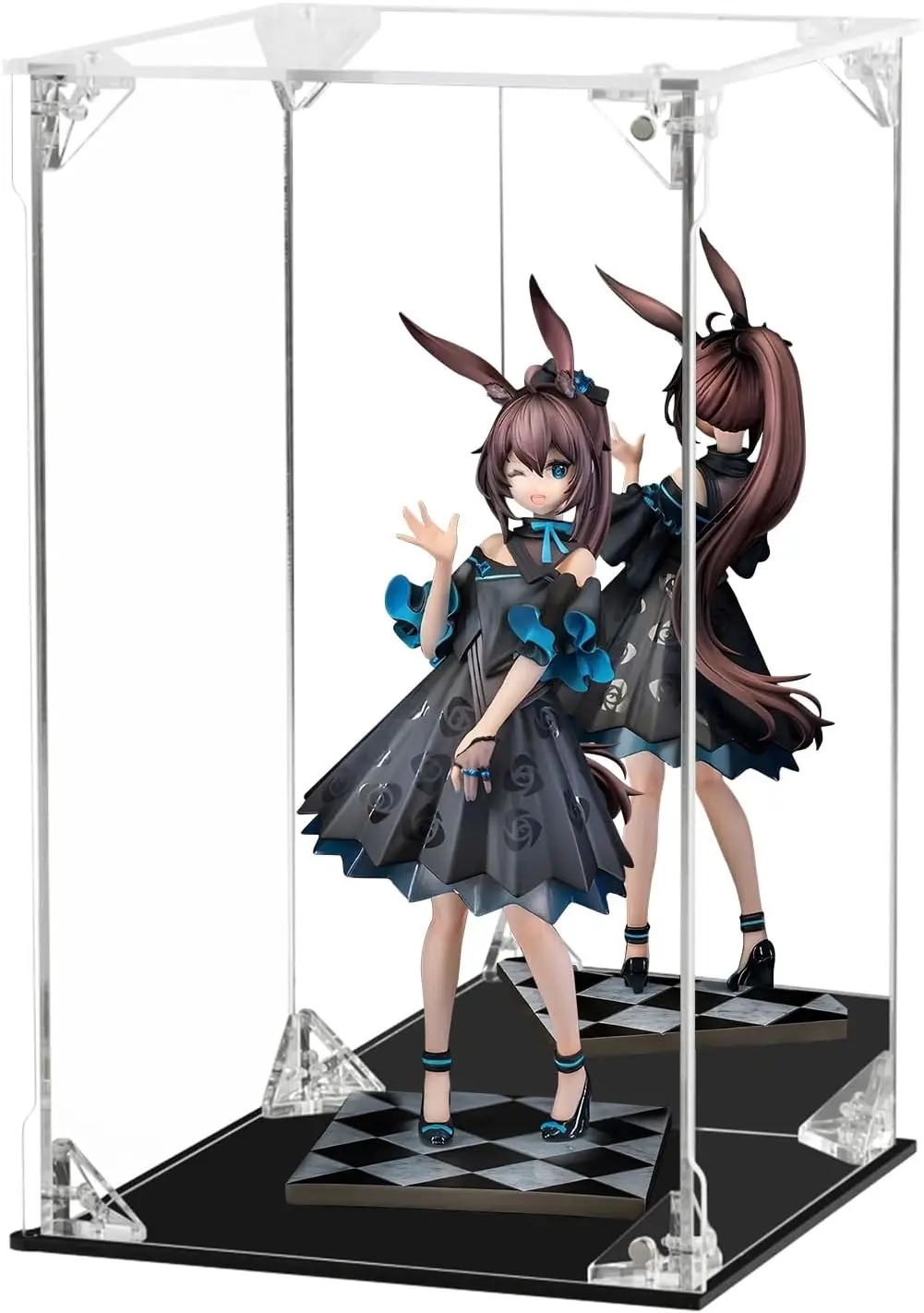 

Прозрачный акриловый демонстрационный бокс для коллекционных предметов с магнитной дверцей, простая сборка, защита от пыли (6x6x10 дюймов)