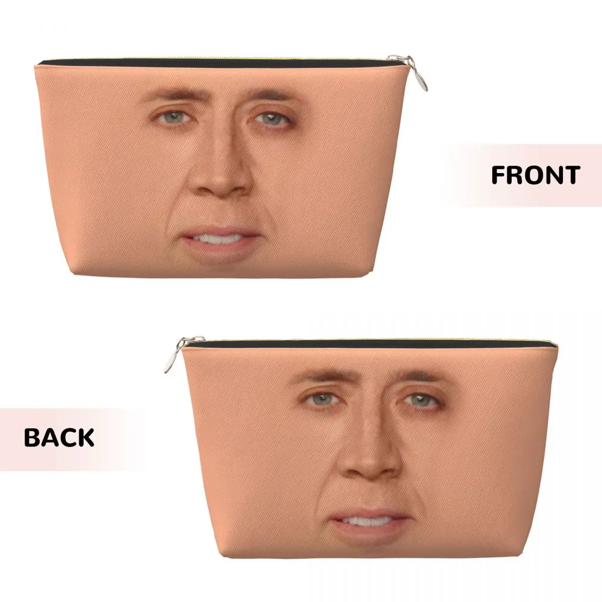 Custom Nicolas Cage Meme Cosmetic Bag Women Fashion Large Capacity Funny Makeup Case Beauty Storage Toiletry Bags