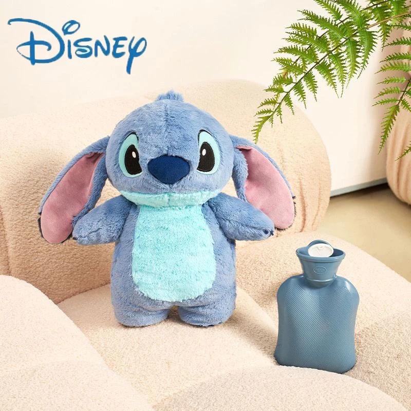 Stitch Angel Lotso Plush Hand Warm Bottle Hot Water Bottles Kawaii Soft Winter Portable Warm Hand Bag Anime Toys Christmas Gift