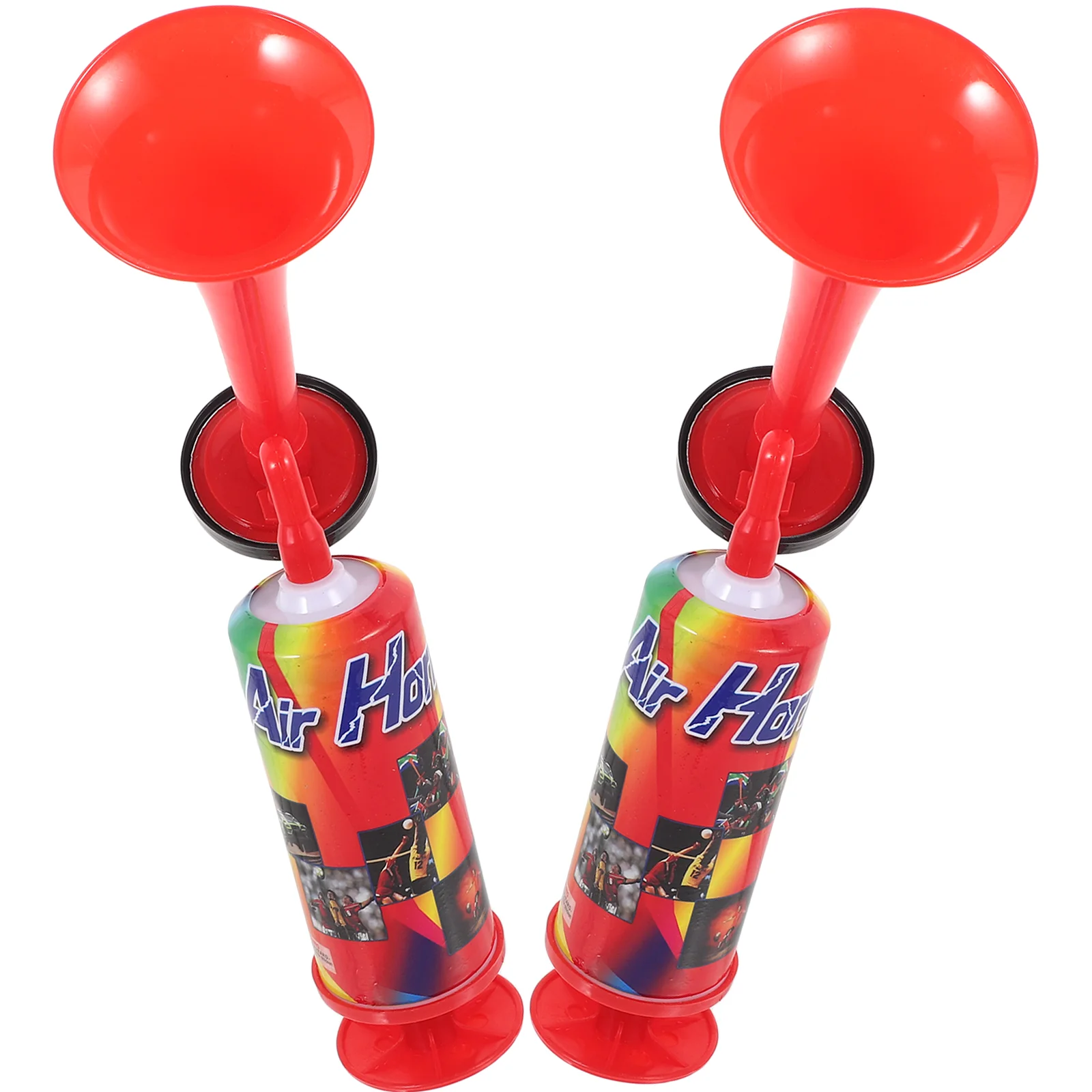 2 Pcs Push Horn Screw onto Pump Air Party Celebration Loudspeaker Generator Large Safety Parties Sports Events Twisting Toy