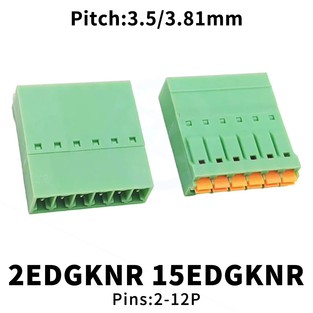(5 pcs) KF 2EDGKNR - 3.5MM - 3.81MM Docking Terminal Plug-in Phoenix Connector KF2EDGKNR-3.5 -3.81 2-12Pin 15EDGKNR 3.5 3.81
