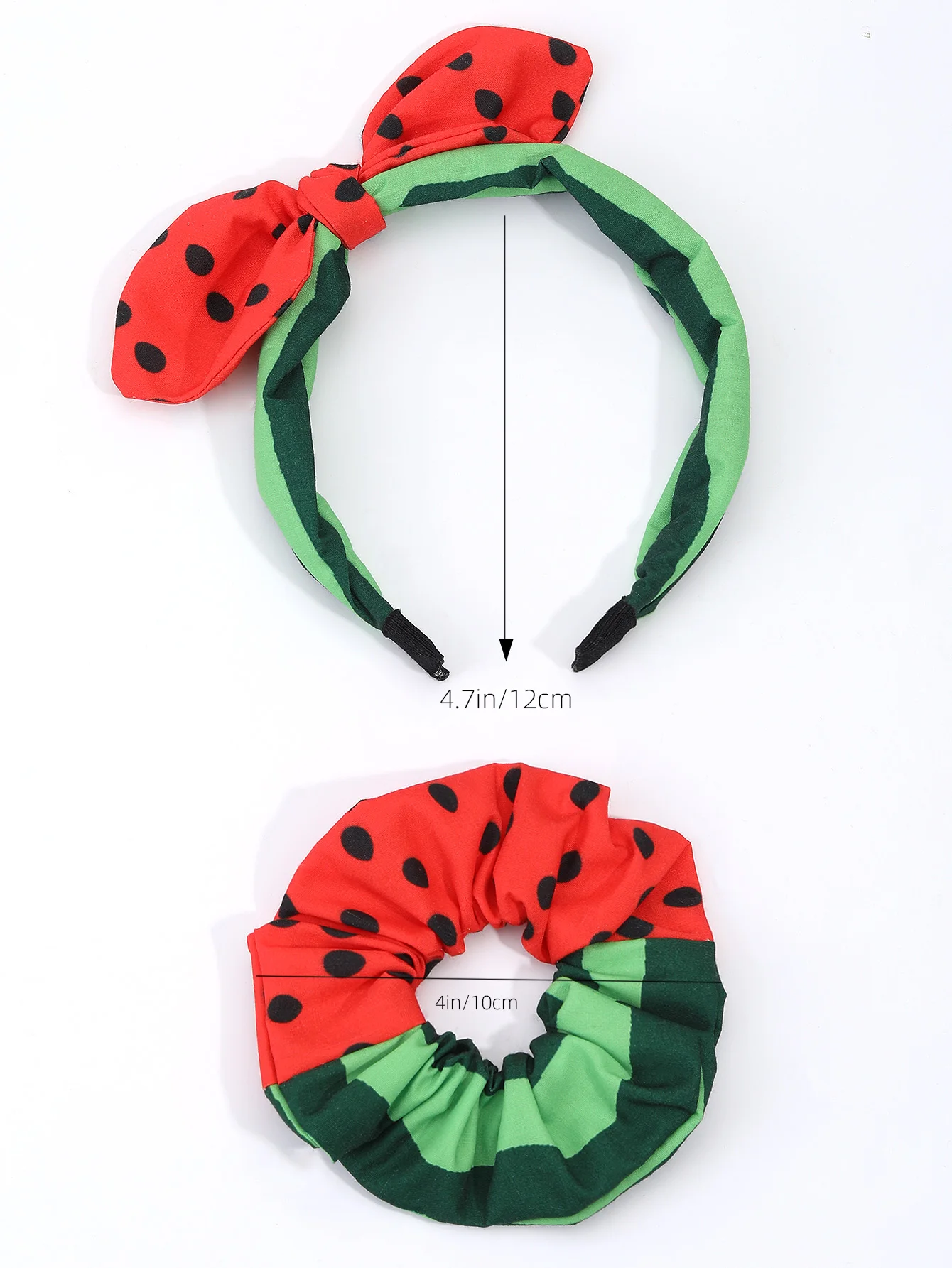 Headband Cute Watermelon Rabbit Ear Hairband Fashion Watermelon Print Hair Tie Children Fashion Cute Headwear Hair Accessories