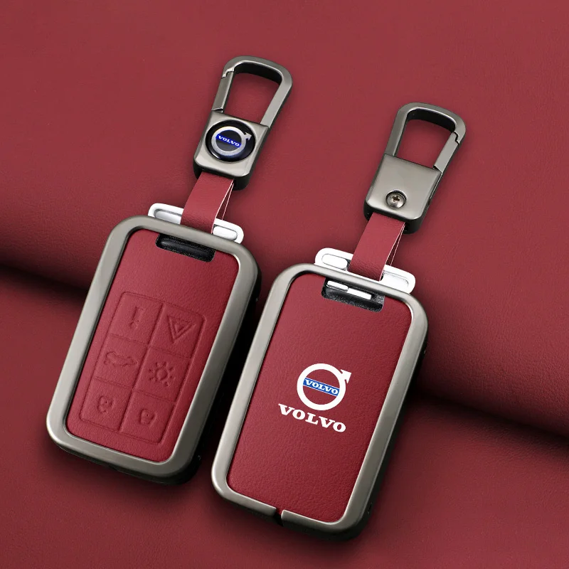 Zine Alloy Car Key Case Shell Cover Holder Keychain For Volvo S60 S80 V60 XC60 XC70 S60L S80L V40 XC90 Full Protection Accessory